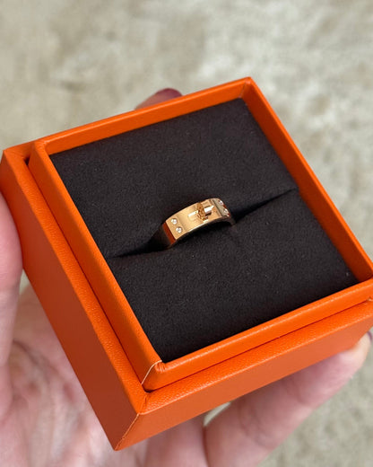 Hermes Kelly Ring in Rose Gold