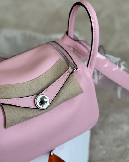 Hermes Mini Lindy in Rose Sakura PHW