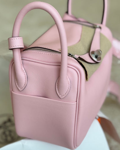 Hermes Mini Lindy in Rose Sakura PHW