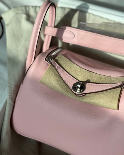 Hermes Mini Lindy in Rose Sakura PHW